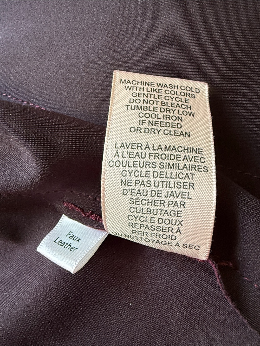 Philosophy Suede-Look Moto Jacket in Burgundy Red size L Chic Zip Detail Biker - Picture 15 of 16